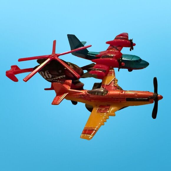 Matchbox Diecast #87 Black Helicopter Stunt Plane & Sky Buster Airplanes B14 - Picture 9 of 10